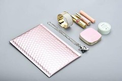 #0 Matte Metallic Rose Gold Poly Bubble Mailers Envelopes 6.5×10 DVD Wide CD