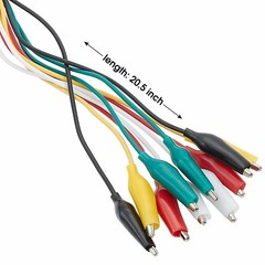 10/20PCs Double-ended Wire Crocodile Alligator Clips Test Leads Jumper Cables