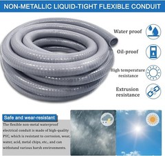 3/4″ 25ft Electrical Conduit Kit – Flexible Non-Metallic Liquid-Tight Conduit