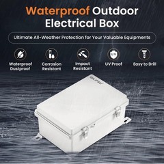 IP67 Waterproof Plastic Electrical Enclosure Junction Box (11.2”x7.7”x5.1”)-New