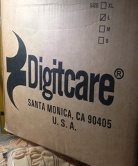 Digitcare ICU911-T Powder-Free Textured Latex Exam Gloves Large Medical Use