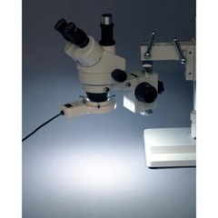 AmScope 7X-135X Trinocular Stereo Fluorescent Boom Microscope+4K 8MP HDMI Camera