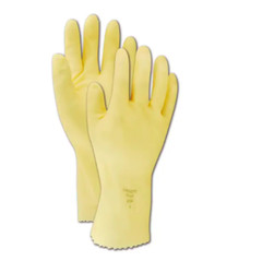 12PR Ansell AlphaTec 88-394 Chemical Resistant Rubber Latex Work Gloves Size 7