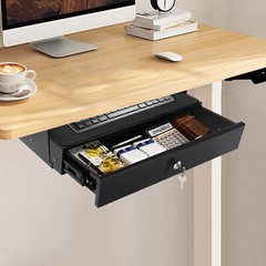 Sliding Under Desk Storage Drawer Pull-out Drawer W/Computer Pad For Stand Desk