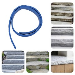 Concrete Edge Form Mold PU Blue 240 × 5 × 2 cm Stone Texture