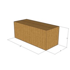 5 20x8x8 Kraft Brown Corrugated Shipping Boxes 32 ECT Single-Wall New