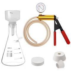 1000ml Lab Buchner Funnel Vacuum Filter Bottle Kit with Manual Hand Vacuum Pump