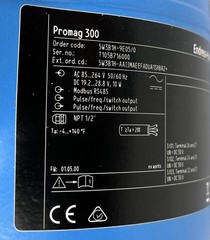 ENDRESS+HAUSER, PROMAG W 300, 5W3B1H, ELECTROMAGNETIC FLOWMETER, 4″150 SST, NEW
