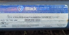 1 1/2″ PVC Coated Rigid Galvanized Conduit. BlackGuard Grey 1 1/2″x 10ft