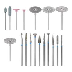 35Pcs Dental Lab Diamond Burs Polishing Kit HP 2.35mm Use for Ceramics Porcelain