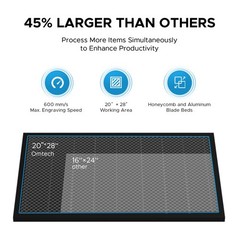 OMTech 80W 20″x28″ AutofocusCO2 Laser Engraver Machine w. CW-5200 Water Chiller