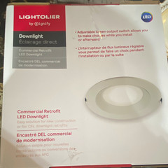 Lightolier CR8R23940UW Commercial Retrofit LED Downlight 8in Round 4000K White