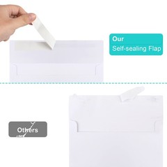 50 Packs 5×7 Envelopes, White A7 5×7 Envelopes for Invitations, Printable, Self