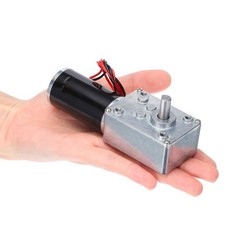 DC 12V High Torque Turbine Worm Geared Motor with 8mm Shaft 110RPM Geared Motor