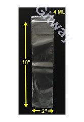 2″ x 10″ Reclosable Resealable Zip Top Lock Bag FDA Clear Plastic Bags 4 MIL