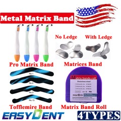 Dental Pro Metal Matrix Bands Sectional Contoured Band Tofflemire Roll matrices