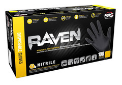 Safety 66519 Raven Powder-Free Nitrile Disposable Glove, X-Large, 7 Mil Thick (P