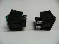 2Pc Pack QY605-201-T125 6A 250V 15A 125V Green Power Switch Rocker 2 Position 4P