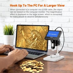High-Definition Coin Microscope 1000x – LED Illumination & USB PC Compatibility
