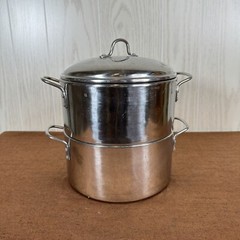 Cook’s Bounty Stainless Vtg Steel 3 qt Double Broiler 3 Piece Set Korea