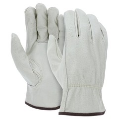 ATERET Cowhide Leather Work Gloves 12 Pairs Heavy Duty Driver Gloves Durable