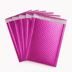Metallic Pink Poly Bubble Mailers Envelopes 6.5″ x 10″ (Inner Size 6.5″ x 9″)