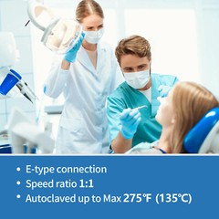 eLabPal Dental Slow Low Speed Handpiece Contra Angle Push Button E-Type Turbine