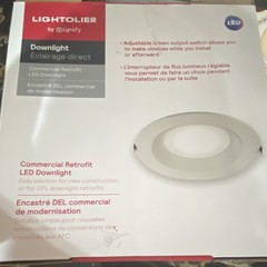 Lightolier CR8R23940UW 8″ Round LED Downlight 4000K White 2300lm 120-277V
