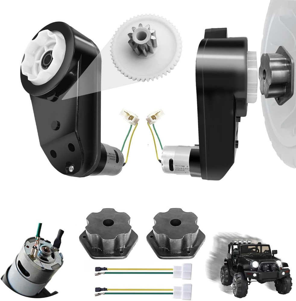 24V High-Speed Motor Gearbox Upgrade Kit for Power Wheels – Durable Steel Gears