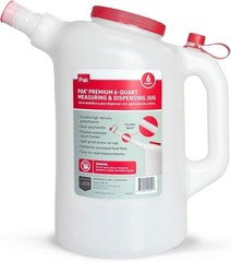 PAK Premium 6 Quart Measuring and Dispensing Jug, Flexible 10.5″ Spout, Made in