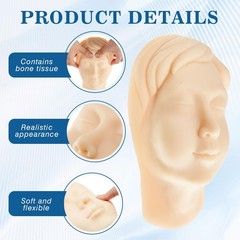 Mannequin Face Model Injection Training Silicone Mannequin Women Head Makeup …