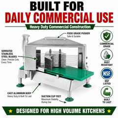 Garde XL TSXL732 7/32″ Commercial Tomato Slicer NSF Manual Serrated Cutter