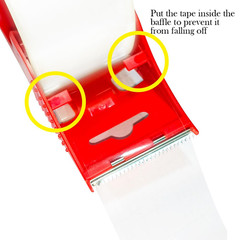 Heavy Duty Packing Tape with Dispenser, 1.88 Inch X 65Y, 6 Rolls | 1 Dispenser I