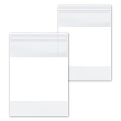 1000 Zip Seal Bags 4 x 6 White Block 2 Mil Poly 4″x6″ Writable Resealable Clear