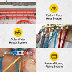 VEVOR 1/2″x300ft Pex Tubing Oxygen Barrier Red Pex-B Pipe Htg/Plbg/Potable Water
