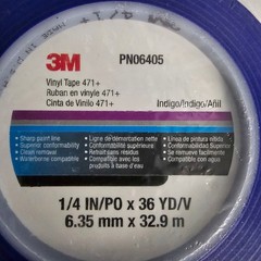 3M Vinyl Tape 471+ Indigo 1/4 Inch x 36 Yards Fine Line Masking PN06405