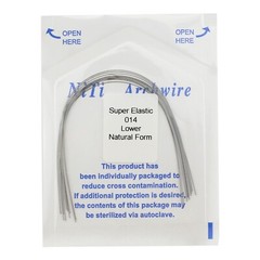 100PCS Dental Orthodontic Niti Arch Wire Rectangular Round Natural Upper Lower