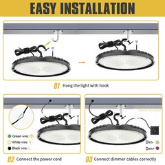 Ufo Led High Bay Light 150W 22,500LM (150lm/w) 5000K CRI 80 Dimmable Led Fixture