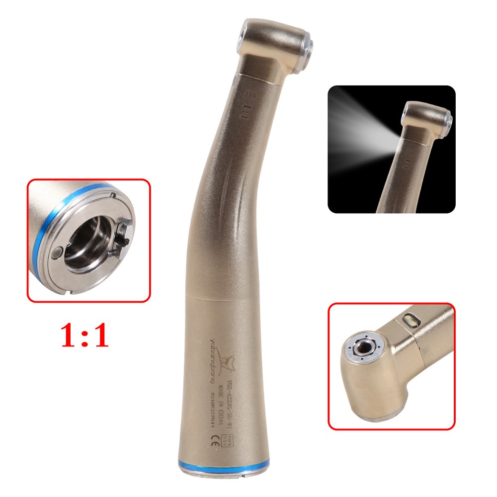 NSK Style Dental LED Optic 1:1 Contra Angle Handpiece Internal Spray E-type Dr