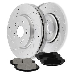 11.65″ Front 5 Lug Vented Disc Rotors & Ceramic Pads for Honda Crosstour 12-15