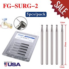 Dental Surgical Burs 25mm Carbide Bur Friction Grip FG Round For High Speed