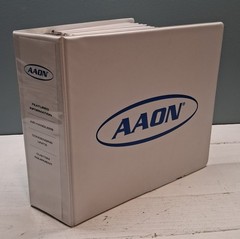 AAON HVAC Technician Product & Service Manual Binder Air Handlers Catalog
