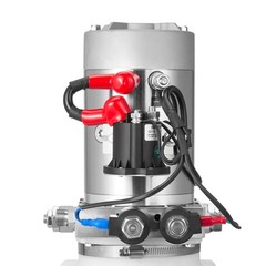 Uimoso 6 Quart Double Solenoid Hydraulic Pump Dump Trailer Power Pack DC 12V