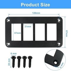 4 Gang Rocker Switch Panel Housing Holder, Rocker Toggle Switch A Size: 4 Gang