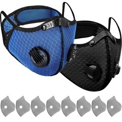 2 Pcs Dust Reusable Respirator with Activated Carbon for Woodworking Mowing D…