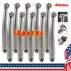 10X Dental Fiber Optic LED E-generator high speed handpiece 2 Holes/4 Holes