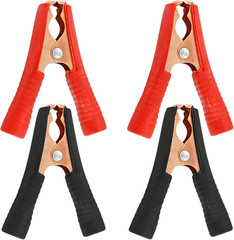 4Pcs 100A Insulated Alligator Clips Electrical Heavy Duty Alligator Clamps, Batt