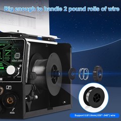 Reboot 200Amp MIG Welder 120V 240V 5 in 1 Welding Machine Multiprocess Large LED