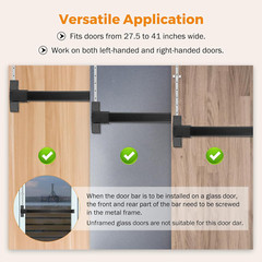 Vertical Rod Door Panic Bar Exit Device Commercial Door Push Bar Lock Set Emerge