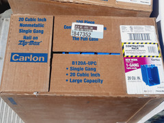 (QTY 100) Carlon 1-Gang Zip 20 Cu. In Non-Metallic Switch/Outlet Box B120A